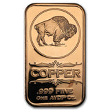 1 Unze Kupfer Bar - Buffalo Nickel