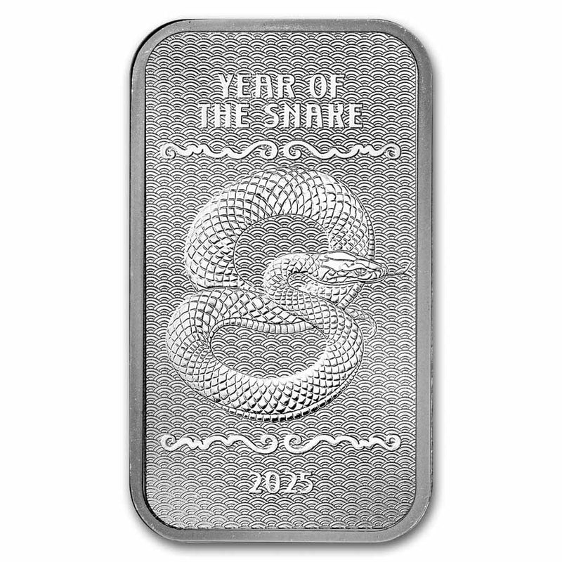 1 oz Silver Bar - 2025 APMEX Year of the Snake (Series 2)