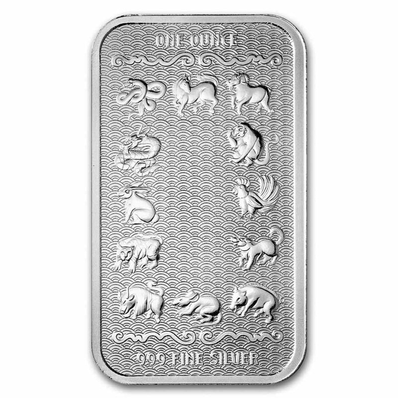 1 oz Silver Bar - 2025 APMEX Year of the Snake (Series 2)