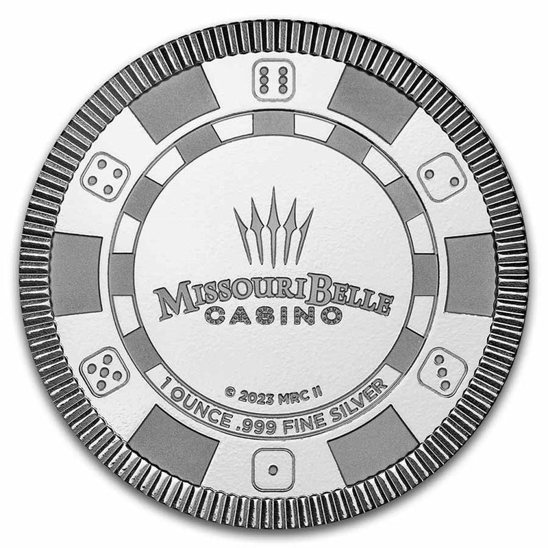 1 oz Stackable Silver Round - Ozark Casino Chip