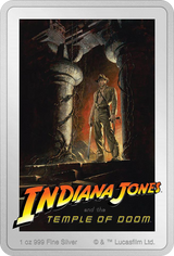 1 Unze Silber Indiana Jones Tempel des Todes 2023 PP (Auflage:1.984 | coloriert | Polierte Platte)