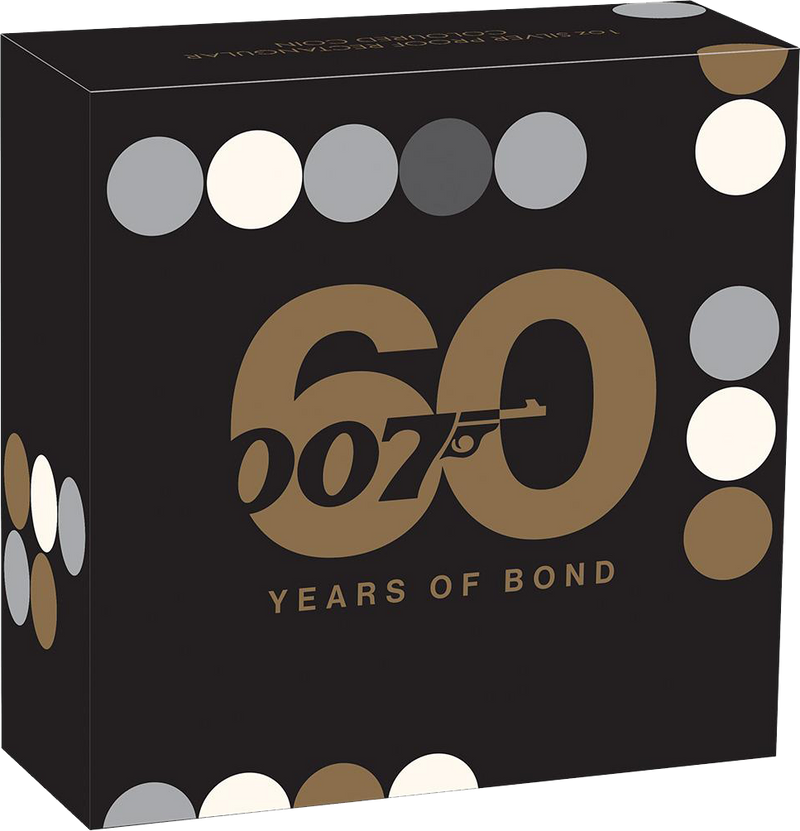 1 Unze Silber 60 Jahre James Bond 007 2022 PP (Auflage: 5.000 | Rechteckmünze)