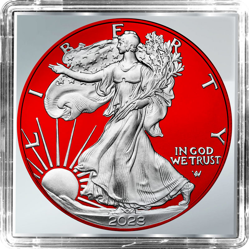1 Unze Silber American Eagle 2023 Space Red (Auflage: 100 | coloriert)