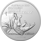 1 Unze Silber Australien Zoo südliches Breitmaulnashorn 2023 (Auflage: 25.000)