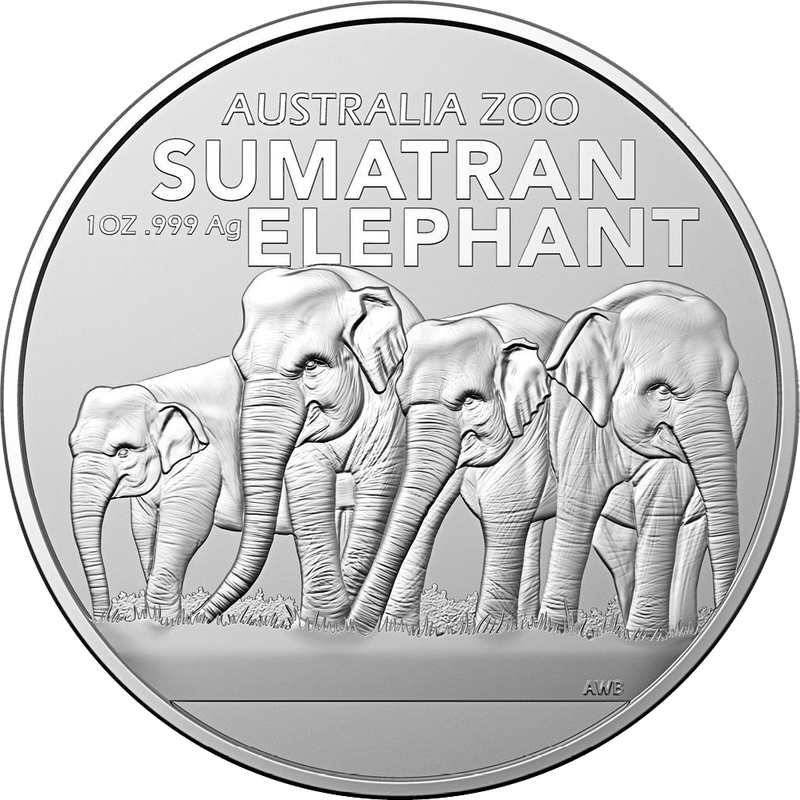 1 Unze Silber Australien Zoo Sumatra Elefant 2022 (Auflage: 25.000)