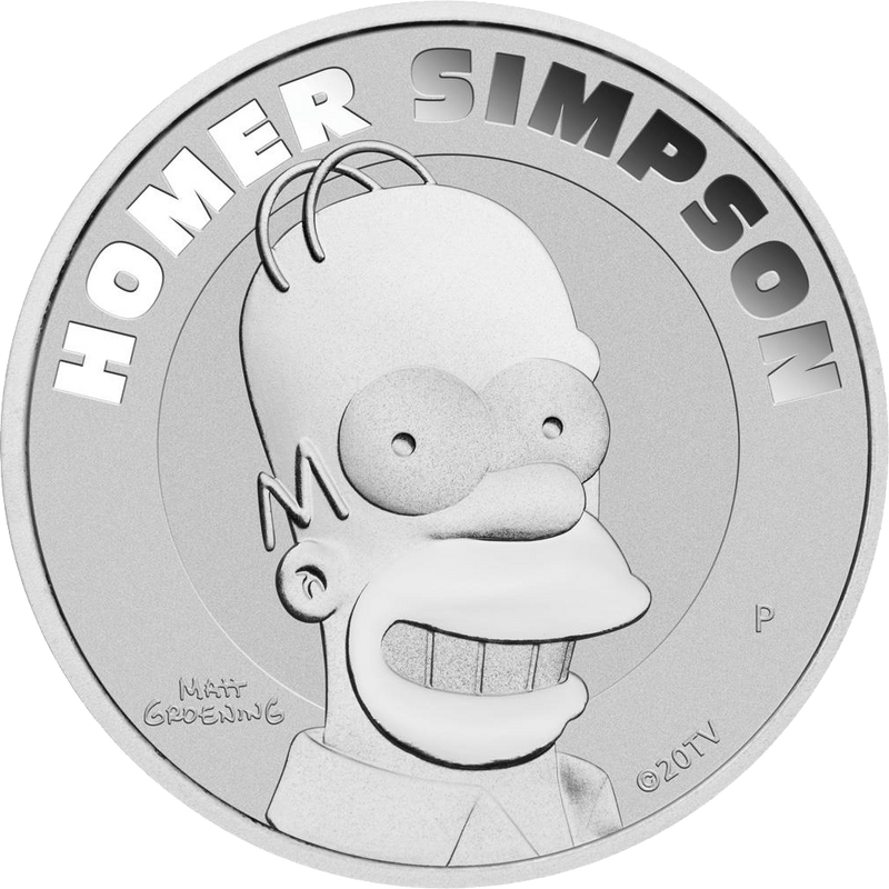 1 Unze Silber Homer Simpson 2022 (Auflage: 22.500)