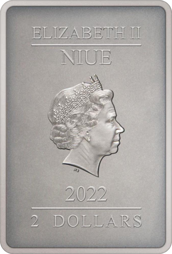 1 Unze Silber Mandalorian Posters – Der Mandalorianer 2022 (Auflage: 2.000 | Antik Finish)