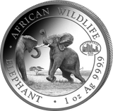 1 Unze Silber Somalia Elefant 2024 Motiv (PM: ANA Pittsburgh | Auflage: 1.000 | Jahrgang 2023)