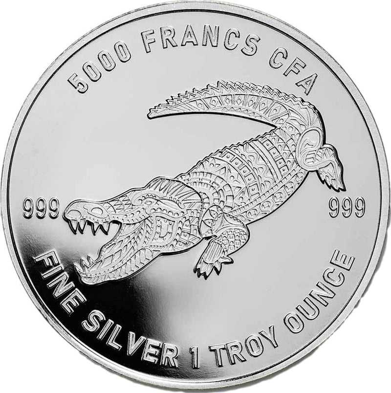 1 Unze Silber Tschad Mandala Krokodil 2022 (Auflage: 10.000)