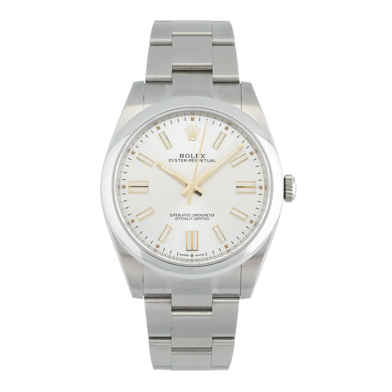 Oyster Perpetual 41mm Silver Dial 2020 New Card - 124300 – Marc 