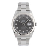 Datejust 41mm Rhodium Diamond Dial 2023 Oyster - 126334