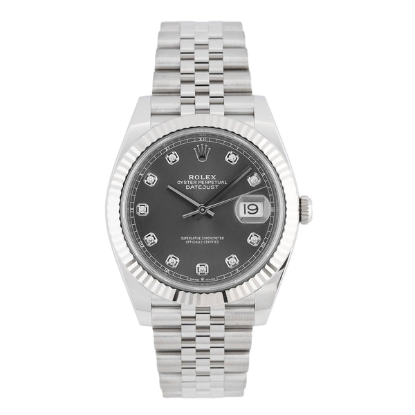 Datejust 41mm Rhodium Diamond Dial 2018 Jubilee - 126334