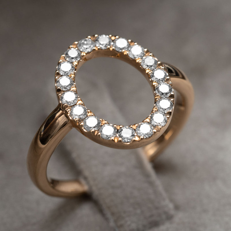 Ring Elipse 750 Rosegold 18 Brillianten 0,51ct.