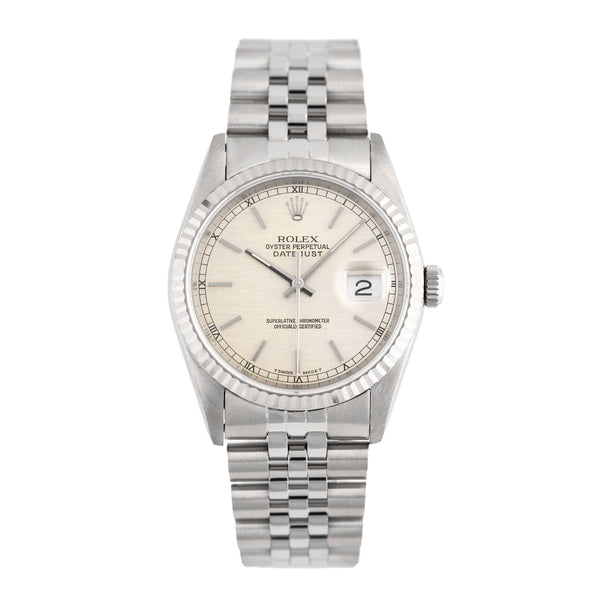 Datejust 36mm Silver Linen Dial 1999 - 16234