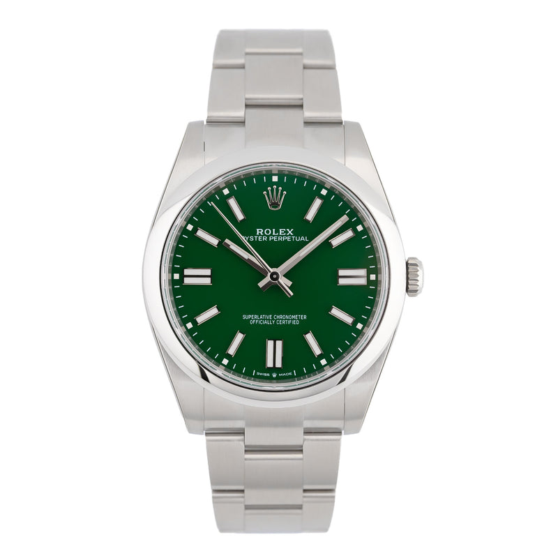 Oyster Perpetual 41mm Green Dial Full Set LC100 2020 - 124300