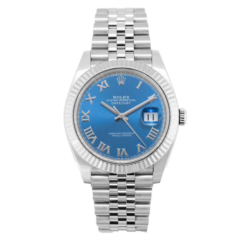 Datejust 41mm Azzurro Dial 2024 Full Set - 126334 – Marc Gebauer