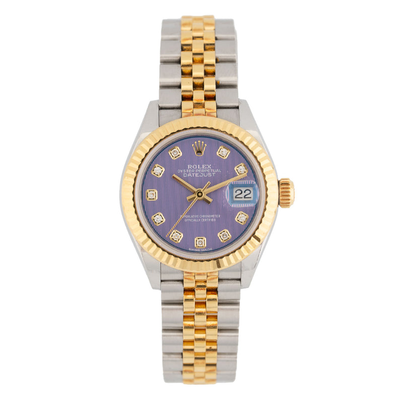 Lady Datejust 28mm Purple Tapestry Factory Diamond Dial - 279173G