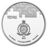 2021 Niue 1 oz Silver $2 Tetris™ Cathedral in TEP (Colorized)