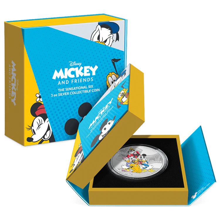 Disney Mickey & Friends – All Together 3oz Silver Coin