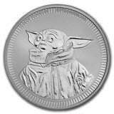 1 Unze Silber Niue $2 Grogu Baby Yoda in Serialized Holiday TEP 2023
