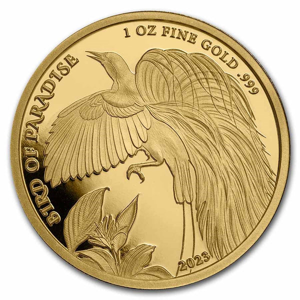 1 oz Gold - Bird Of Paradise - Papua New Guinea 2023  BU