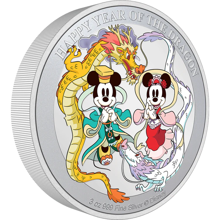 Disney Lunar – Happy Year of the Dragon 3oz Silver Coin