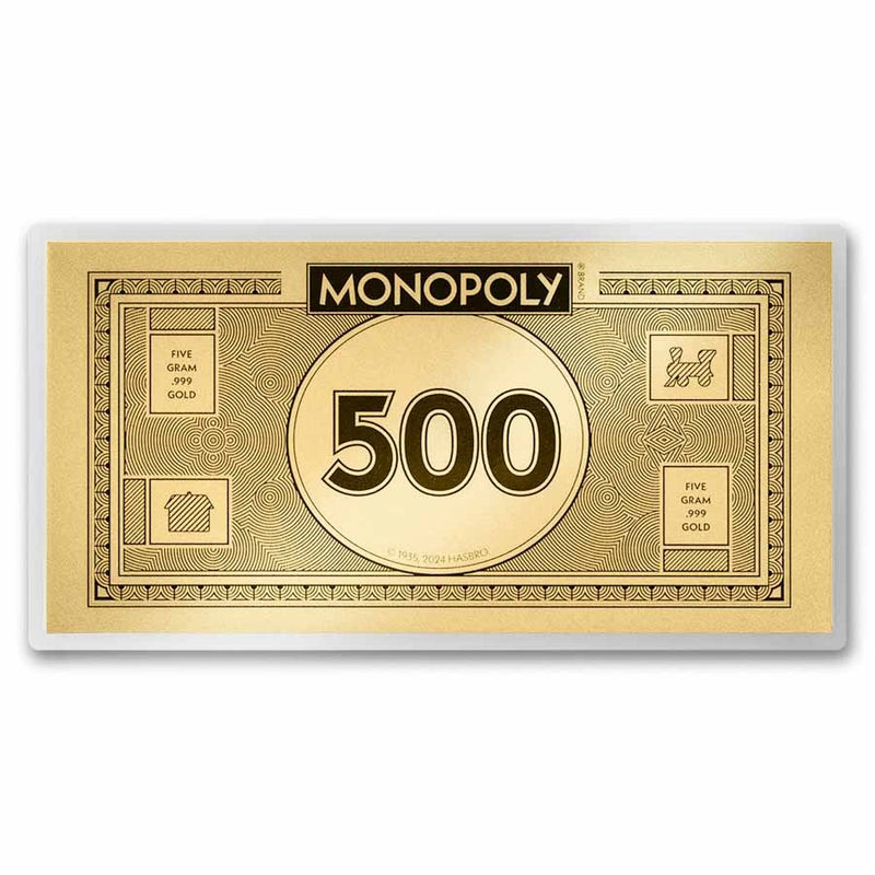 5 gr. Monopoly Foil Gold Note 2024 Samoa