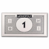 5 gr. Monopoly Foil Silver Note - 2024 Samoa