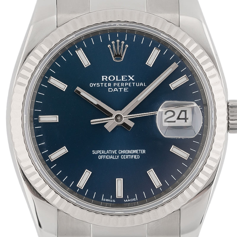 Oyster Perpetual Date Blue Dial - 115234