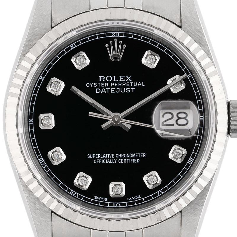 Datejust 36mm Black Diamond Dial 1991 - 16234