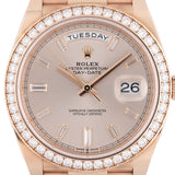 Day-Date 40mm Diamond Bezel Sundust Baguette Diamond Dial 2021 - 228345RBR