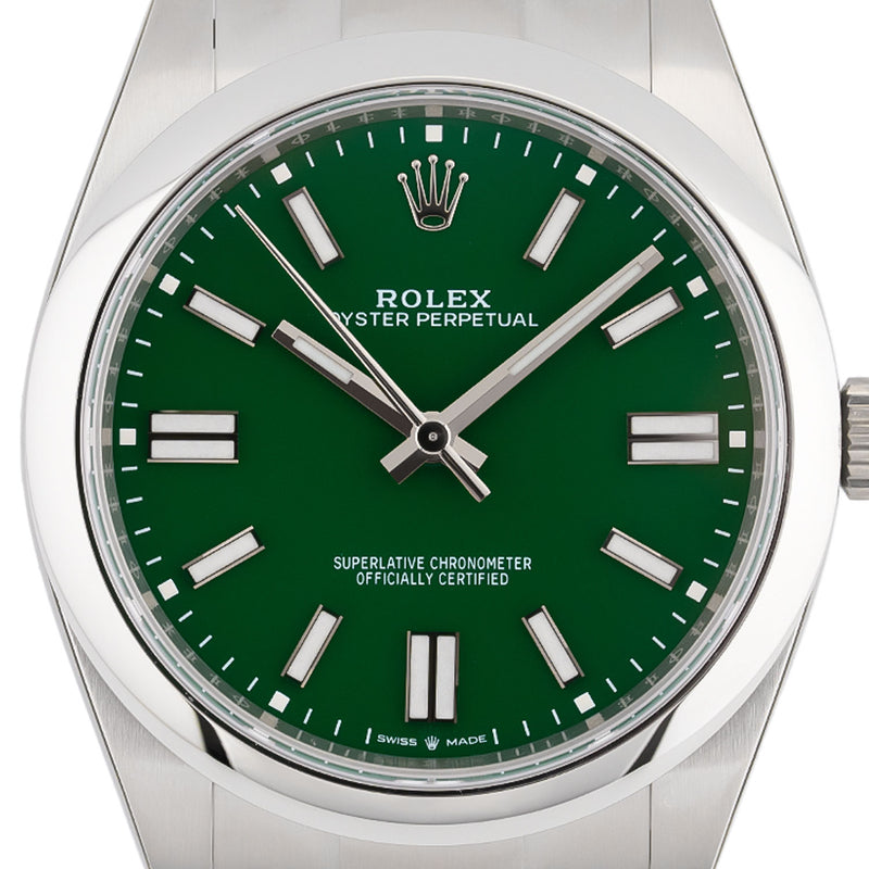 Oyster Perpetual 41mm Green Dial Full Set LC100 2020 - 124300