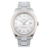 Datejust II Silver Diamond Dial 2015 Oyster - 116334