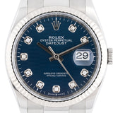 Datejust 36mm Blue Motif Diamond Dial 2023 Oyster - 126234