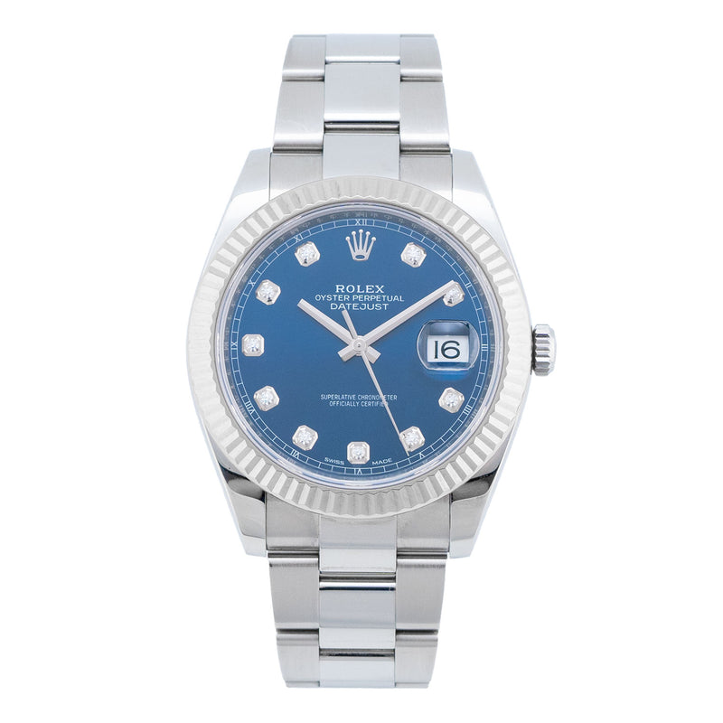 Datejust 41mm Blue Diamond Dial 2018 - 126334