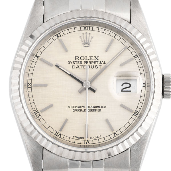 Datejust 36mm Silver Linen Dial 1999 - 16234