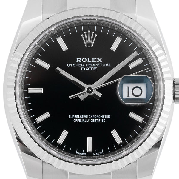 Oyster Perpetual Date Black Dial 2021 - 115234