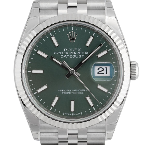 Datejust 36mm Green Dial 2025 Jubilee Full Sticker - 126234