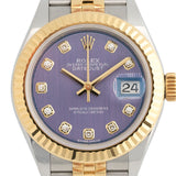 Lady Datejust 28mm Purple Tapestry Factory Diamond Dial - 279173G