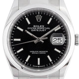 Datejust 36mm Black Dial 2018 Oyster - 126200