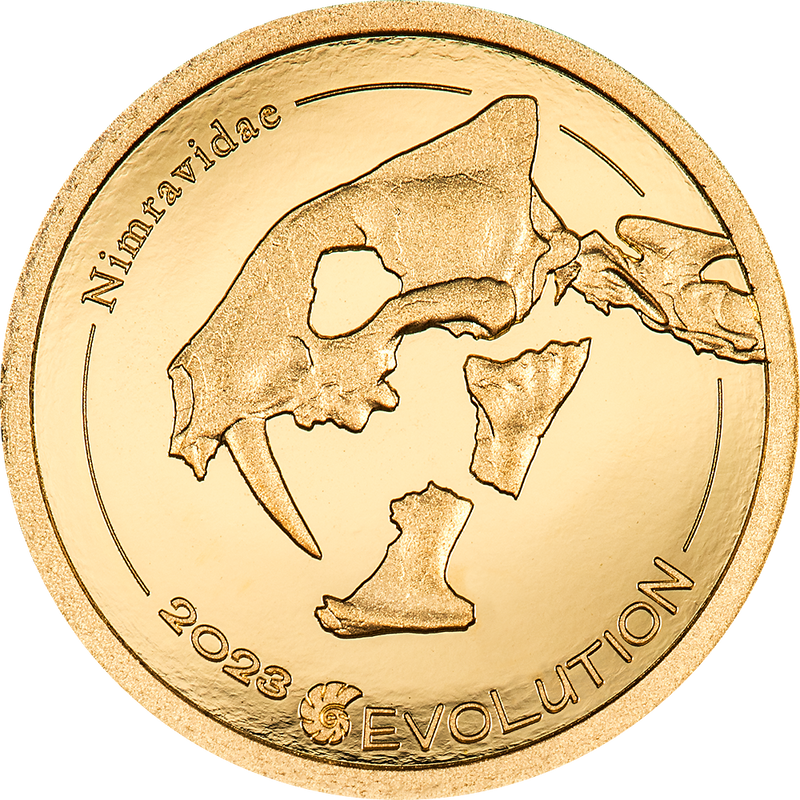 0.5g Evolution of Life - Golden Nimravidae Gold 2023 (Mintage: 15,000)