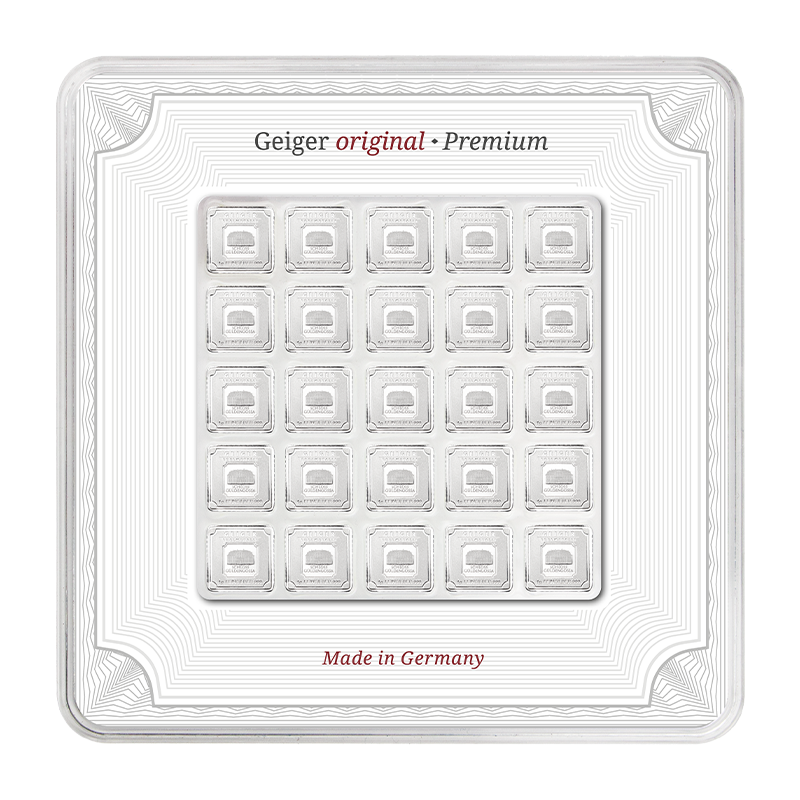 25 x 1g Silberbarren Geiger (Multicard 25)