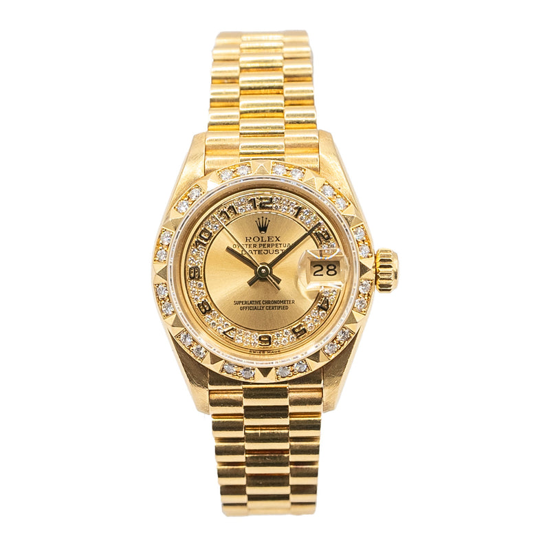 Datejust 26mm Pyramid Golden Diamond Dial 1990 - 69258