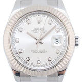 Datejust II Silver Diamond Dial 2015 Oyster - 116334