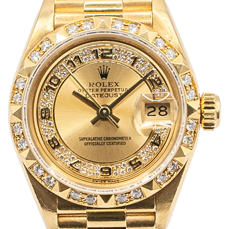 Datejust 26mm Pyramid Golden Diamond Dial 1990 - 69258