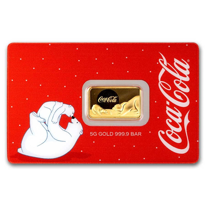 5 gr. Gold Bar - PAMP Coca-Cola® Polar Bear