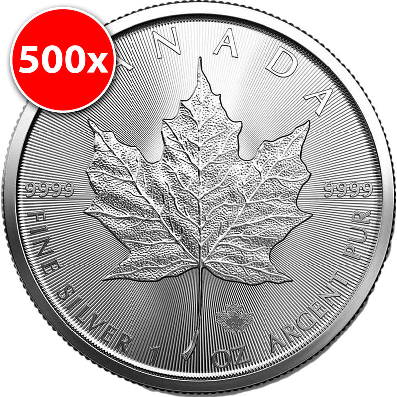 500 x 1 Unze Silber Maple Leaf 2023 (Masterbox)