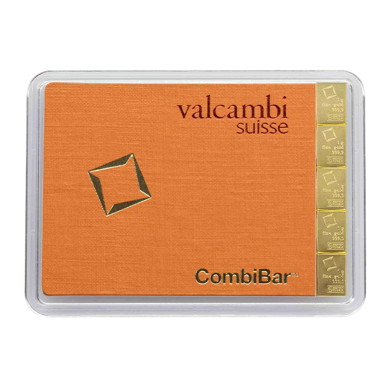 Combi Barren - 5 g Gold .9999 (5 x 1 g) Valcambi