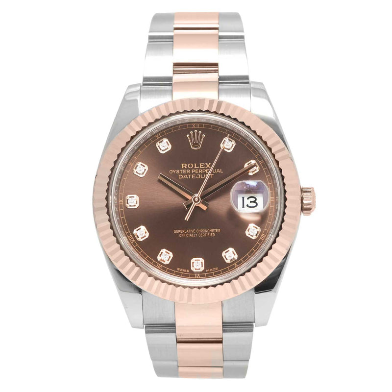 Datejust 41mm Chocolate Diamond Dial 2018 Oyster - 126331