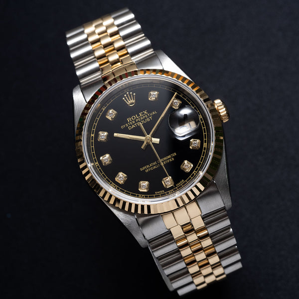 Datejust 36mm Black Diamond Dial 1989 - 16233